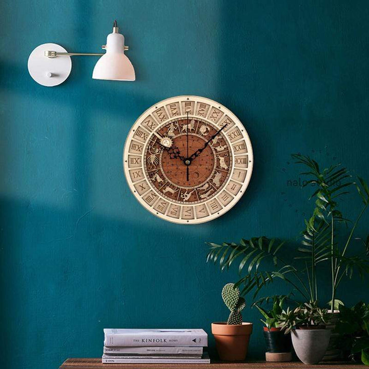 BowLift | Zodiac Signs Wooden Wall Clock