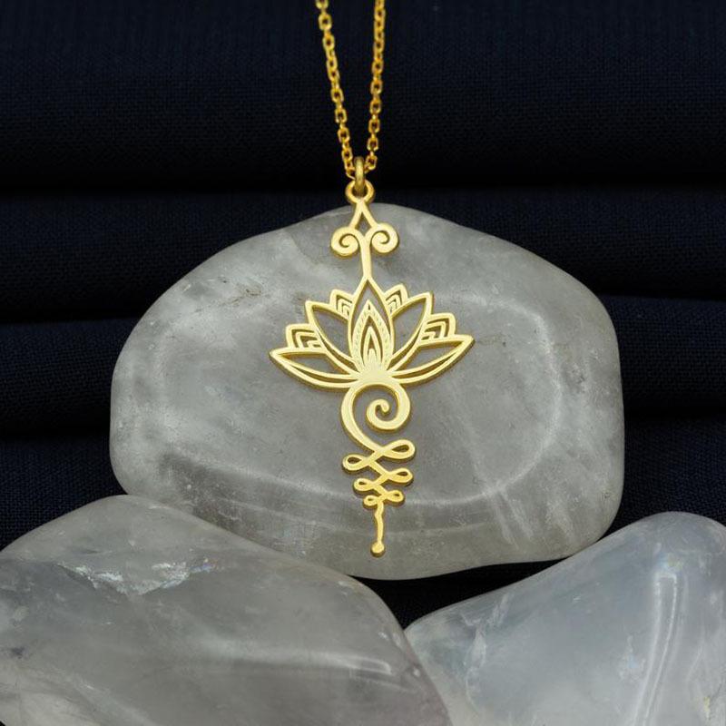 BowLift | Lotus Unalome Yoga Necklace