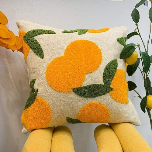 BowLift | Orange Embroidered Decorative Pillow