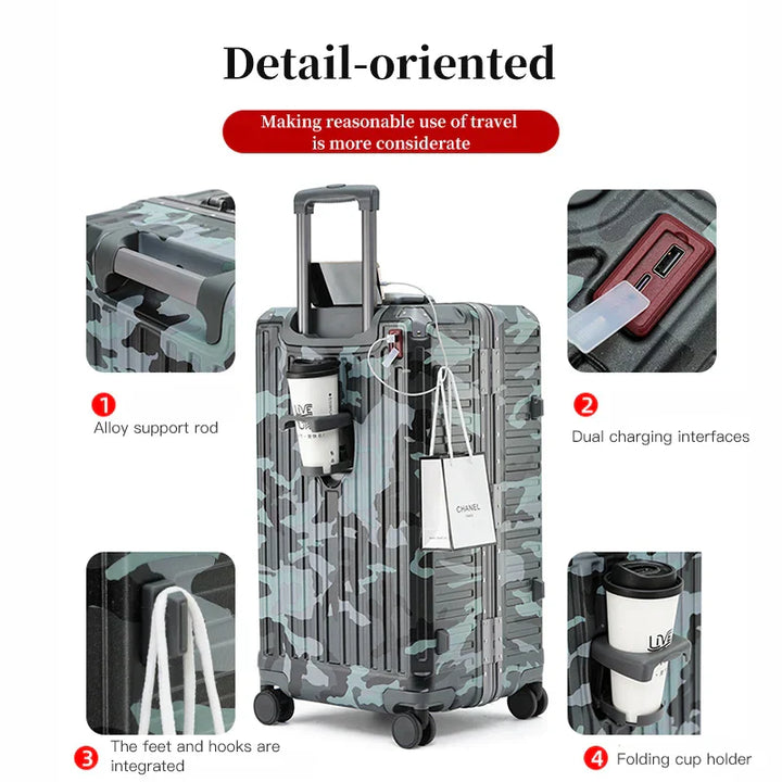Wide Grip Hard Shell Suitcase - Zagreb | Bowlift