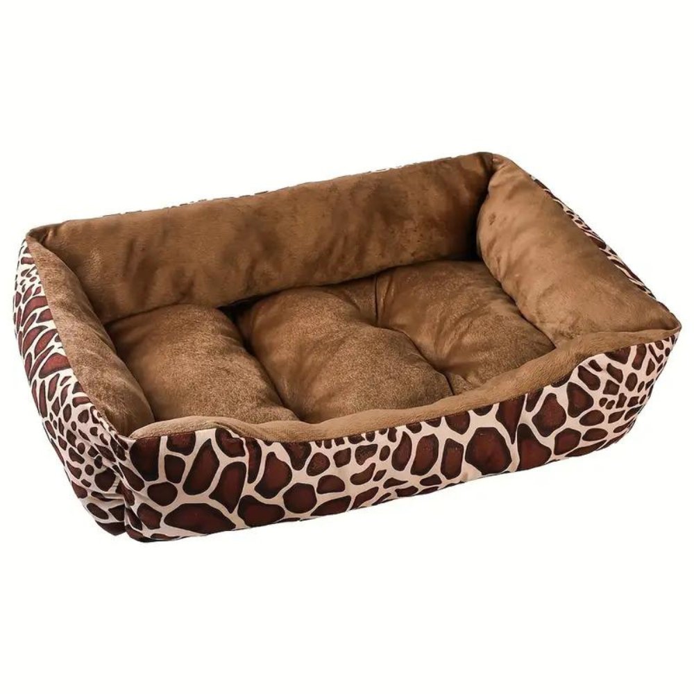 WildComfort • Plush Leopard Print Bed - Dog Bed - BowLift