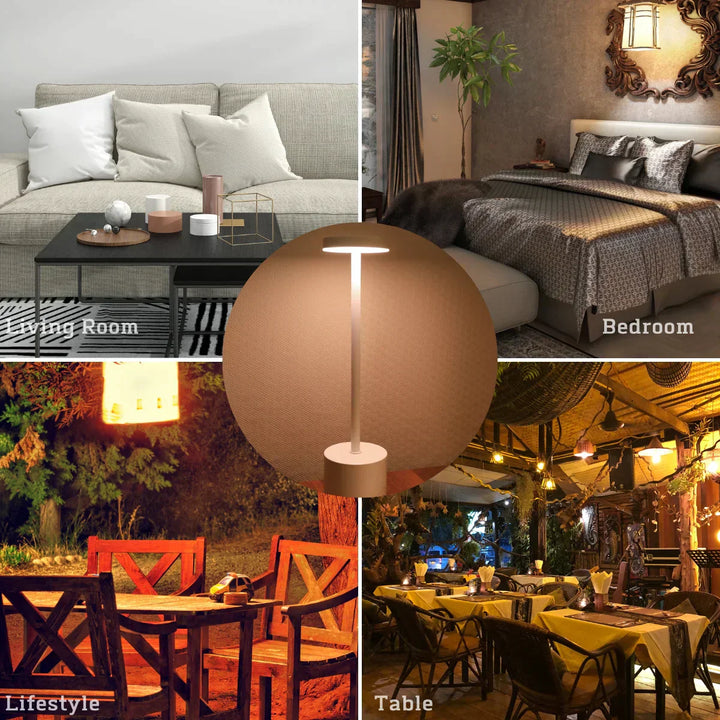 BowLift | Wireless Metal LED Table Lamp - LumiMetal