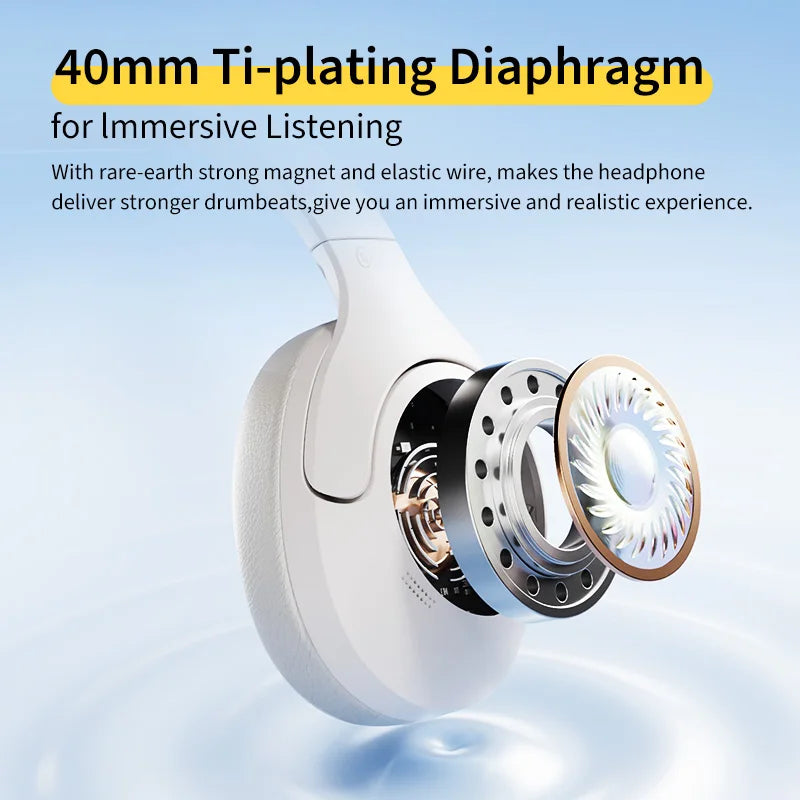 BowLift | Wireless Over-Ear Headphones with Hybrid ANC, 40mm Driver & 60h Battery Life – SoundNova