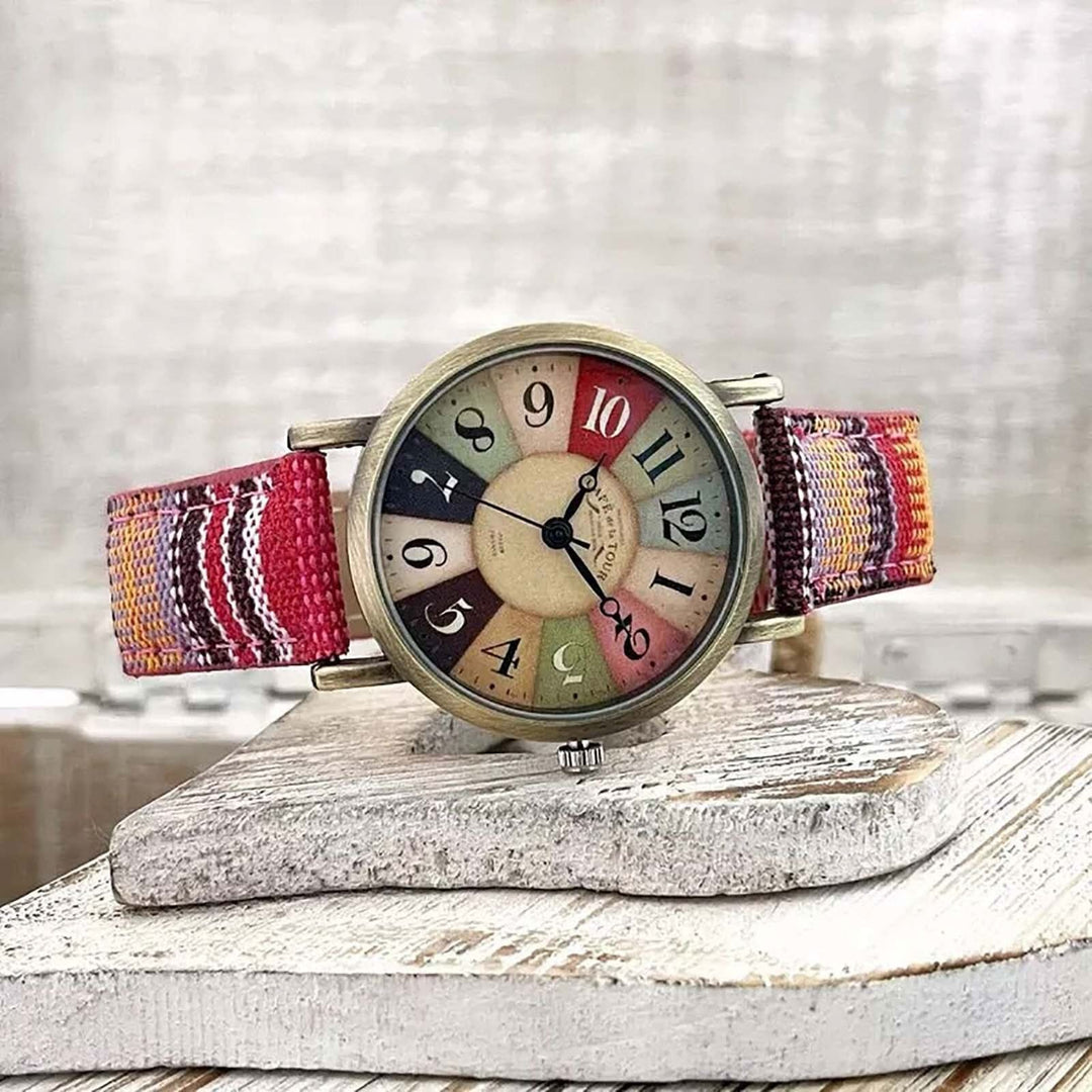 BowLift | Unisex Retro Quartz Watch with Canvas Strap