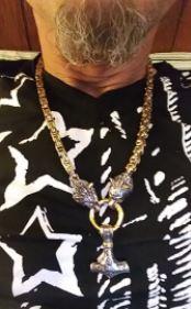 BowLift | 60–90 cm Stainless Steel Double Wolf Head & Mjolnir Survival Spirit Necklace/Bracelet