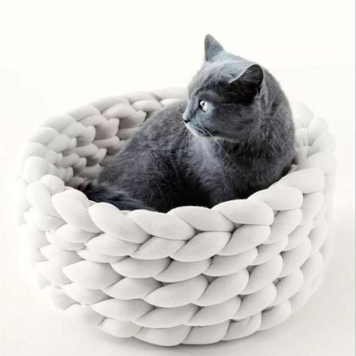 BowLift | Soft woollen basket for pets with high edge support