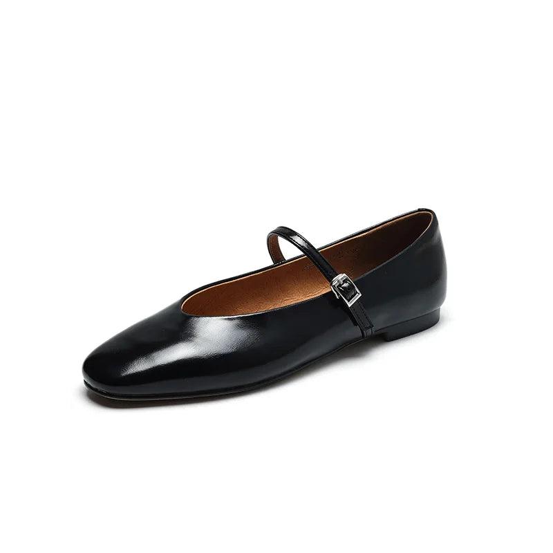 BowLift | Casual shoes: Distinctive comfortable ballerinas - Leather retro style - TSS158