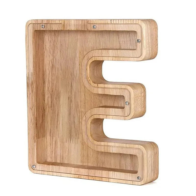 BowLift | Wooden Alphabet Letters 'Initial' Piggy Bank