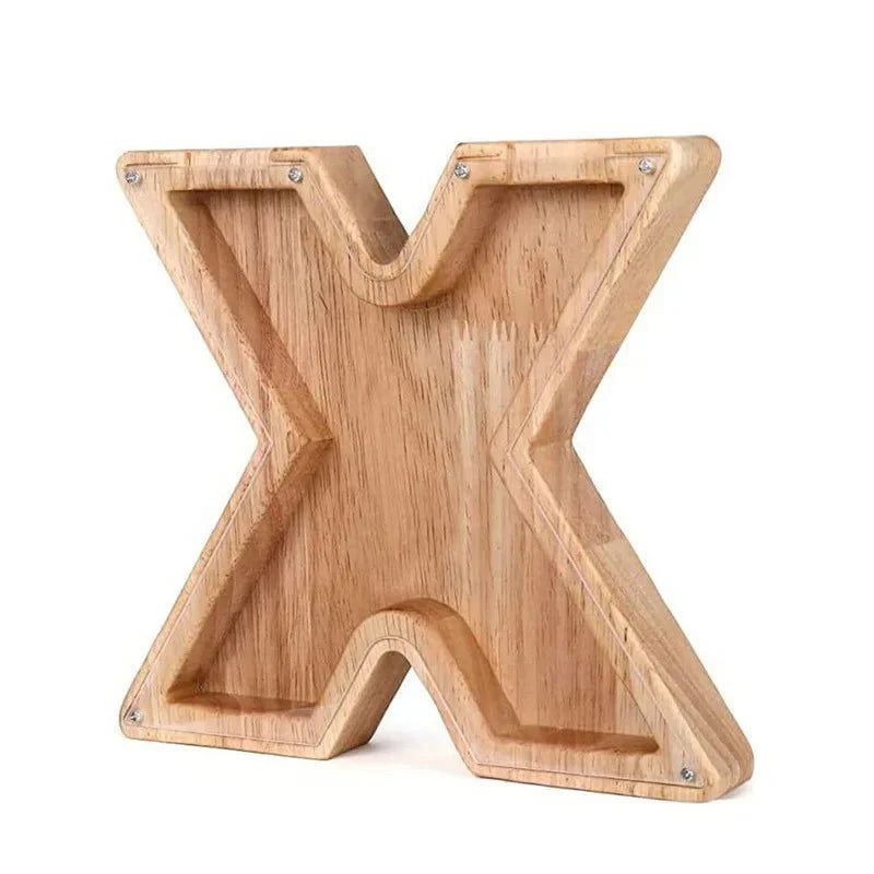 BowLift | Wooden Alphabet Letters 'Initial' Piggy Bank