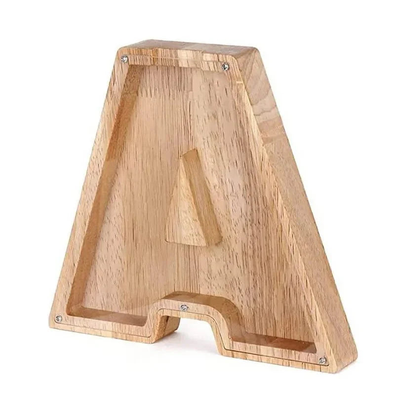 BowLift | Wooden Alphabet Letters 'Initial' Piggy Bank