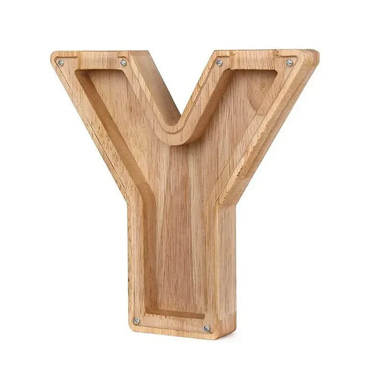 BowLift | Wooden Alphabet Letters 'Initial' Piggy Bank