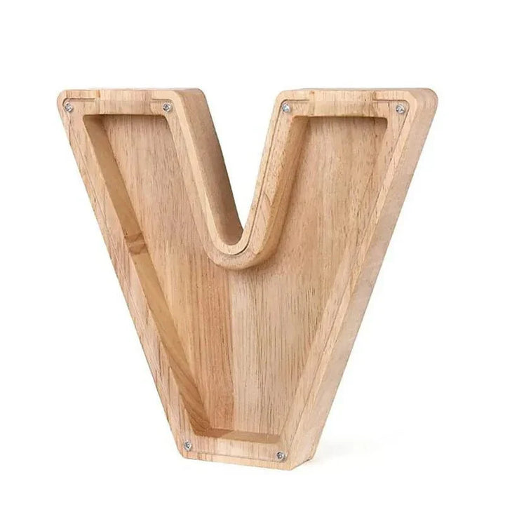 BowLift | Wooden Alphabet Letters 'Initial' Piggy Bank