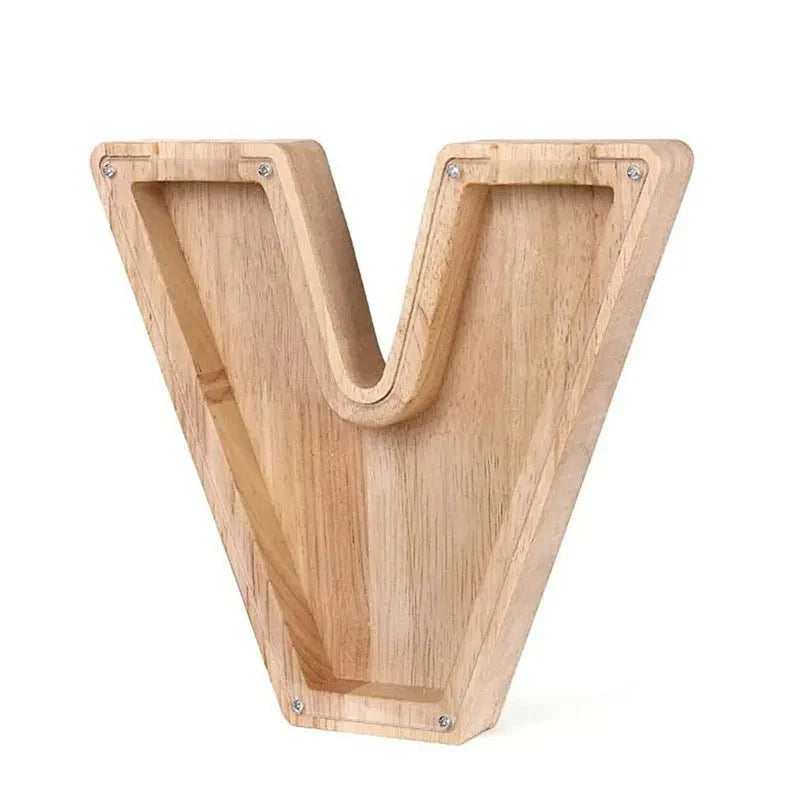 BowLift | Wooden Alphabet Letters 'Initial' Piggy Bank