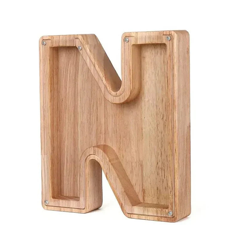 BowLift | Wooden Alphabet Letters 'Initial' Piggy Bank