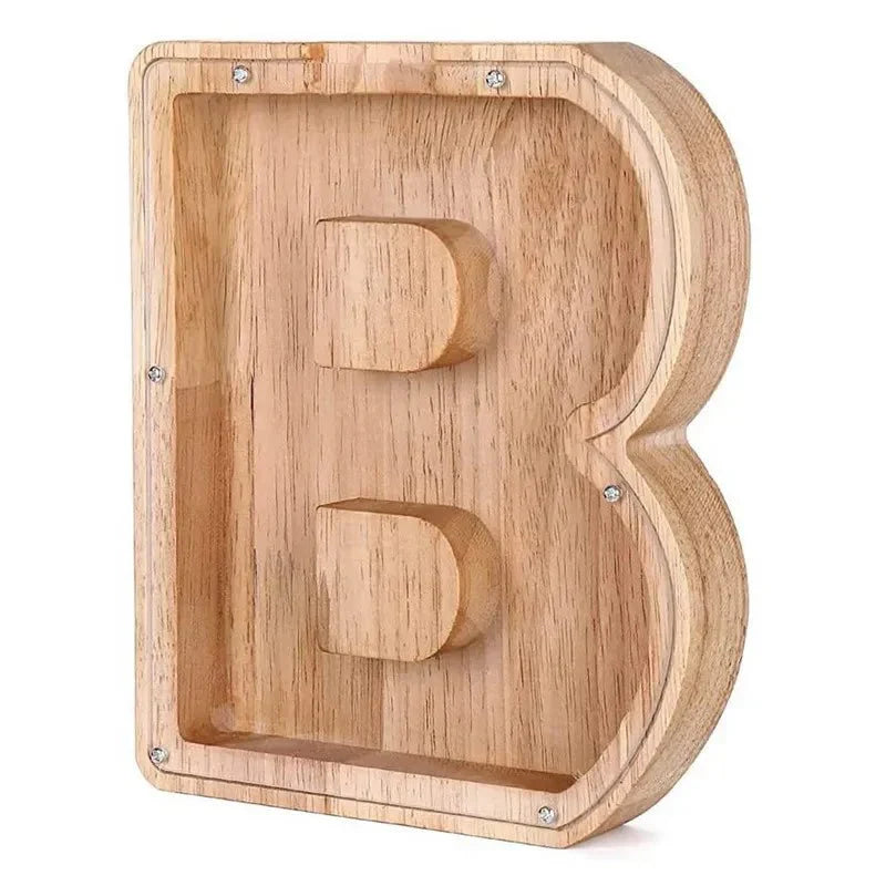 BowLift | Wooden Alphabet Letters 'Initial' Piggy Bank