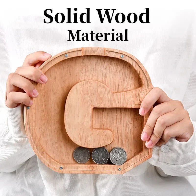 BowLift | Wooden Alphabet Letters 'Initial' Piggy Bank