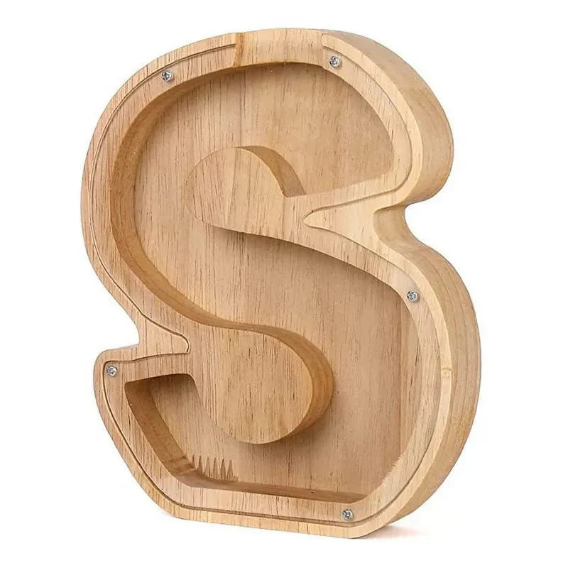 BowLift | Wooden Alphabet Letters 'Initial' Piggy Bank