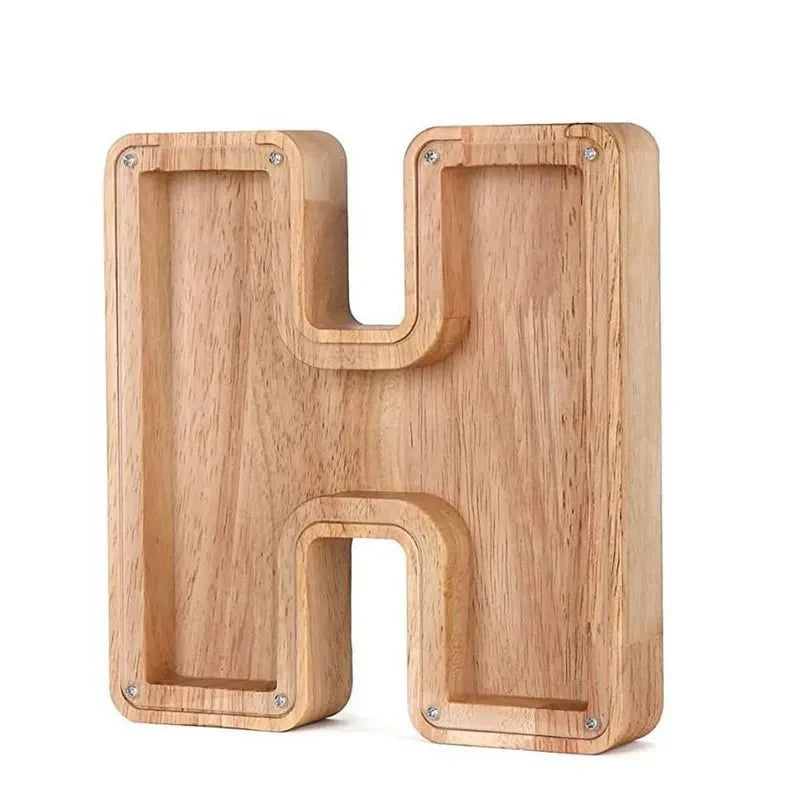BowLift | Wooden Alphabet Letters 'Initial' Piggy Bank