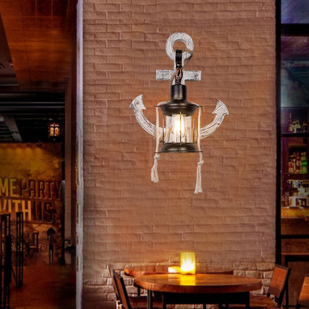 BowLift | Wooden Anchor LED Wall Lamp – Nautica