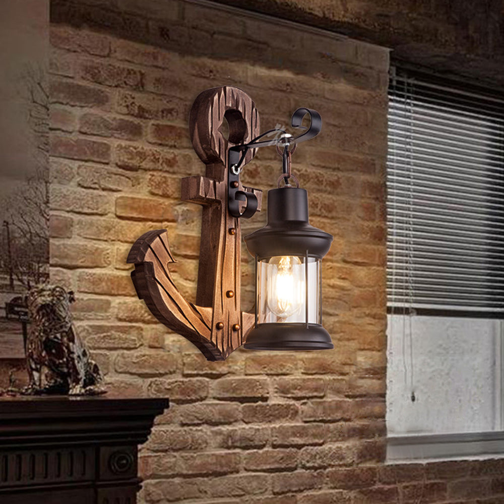 BowLift | Wooden Anchor LED Wall Lamp – Nautica