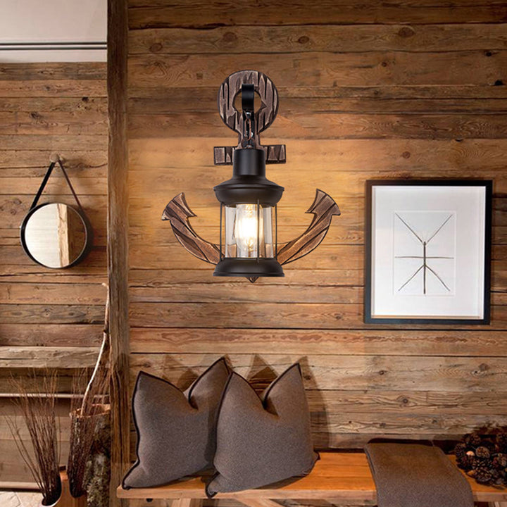 BowLift | Wooden Anchor LED Wall Lamp – Nautica