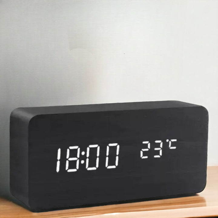 BowLift | Wooden LED Clock with Voice Control - EcoClock