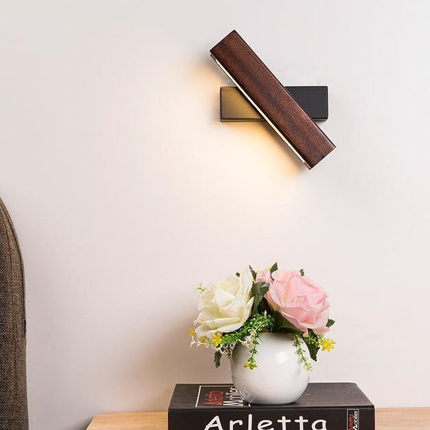 BowLift | Wooden LED Wall Lamp with Rotating Function - Twilight Pivot