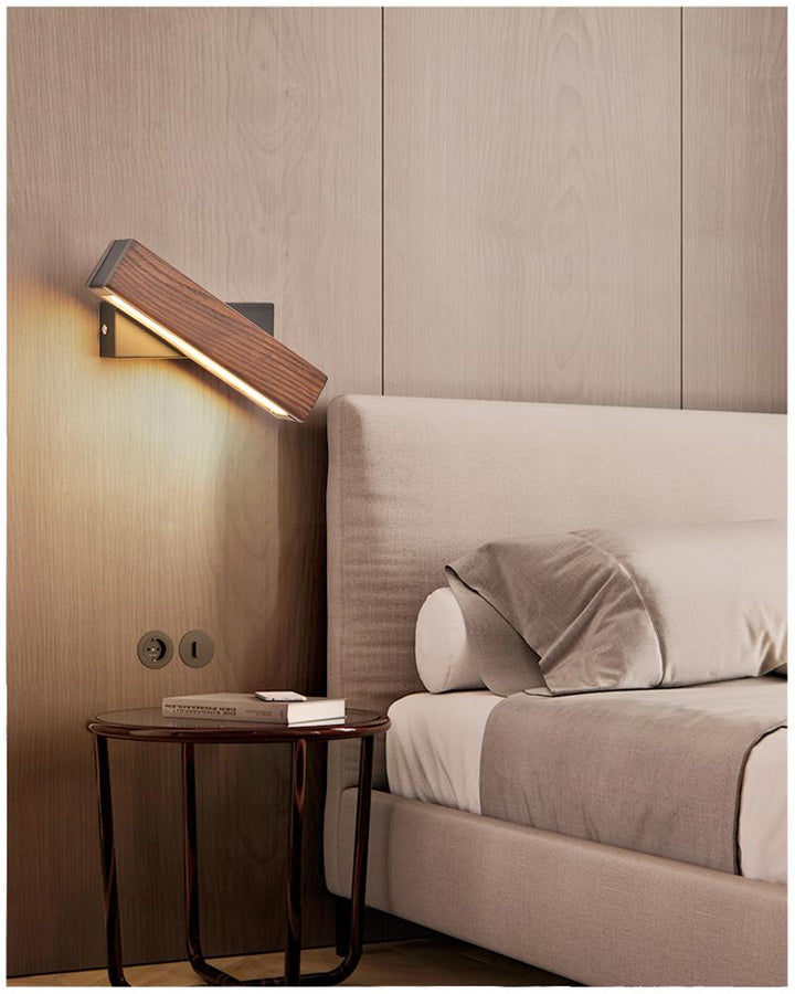 BowLift | Wooden LED Wall Lamp with Rotating Function - Twilight Pivot