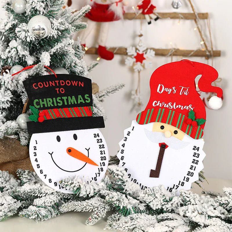 BowLift | Wooden Painted Christmas Countdown Calendar – Festive Christmas Home Decor & New Year Countdown Gift