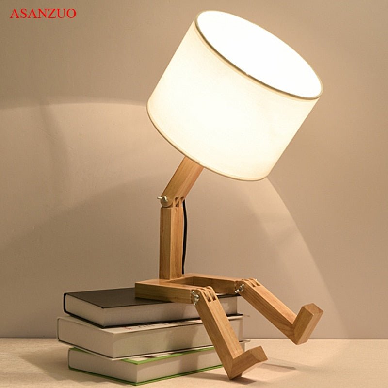 BowLift | Wood Boy Shape LED Desk Lamp Desk Ornament