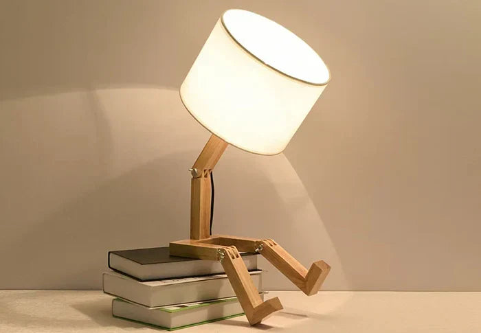 BowLift | Wooden Table Lamp with Book Holder - RutanFlex