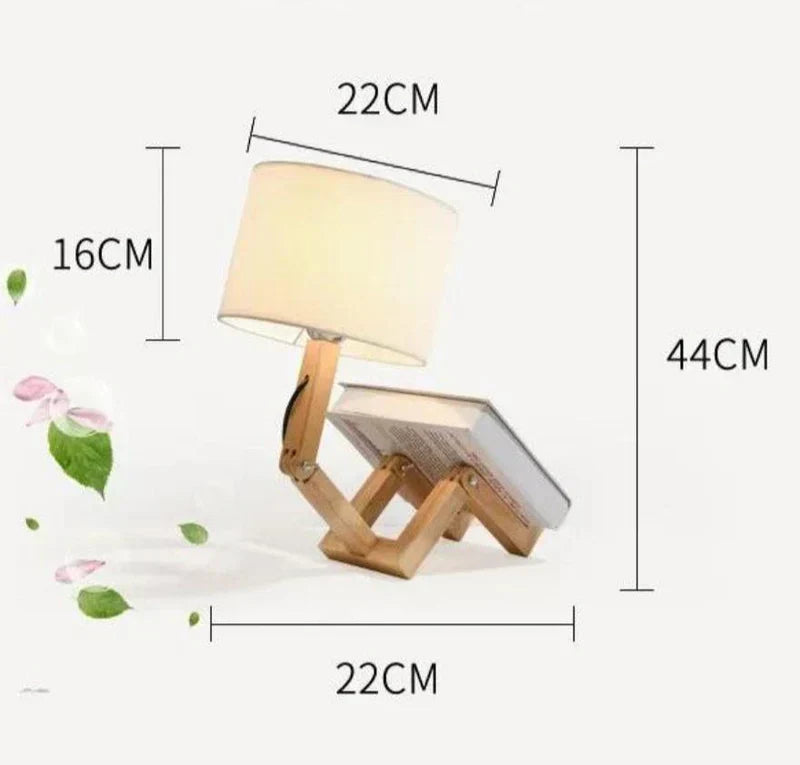 BowLift | Wooden Table Lamp with Book Holder - RutanFlex