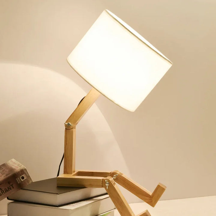 BowLift | Wooden Table Lamp with Book Holder - RutanFlex