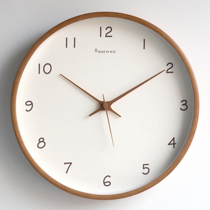 BowLift | WOODHAVEN – Solid Wood 10-Inch Silent Analogue Wall Clock