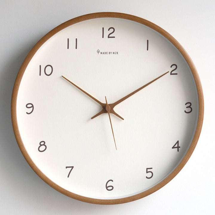 BowLift | WOODHAVEN – Solid Wood 10-Inch Silent Analogue Wall Clock