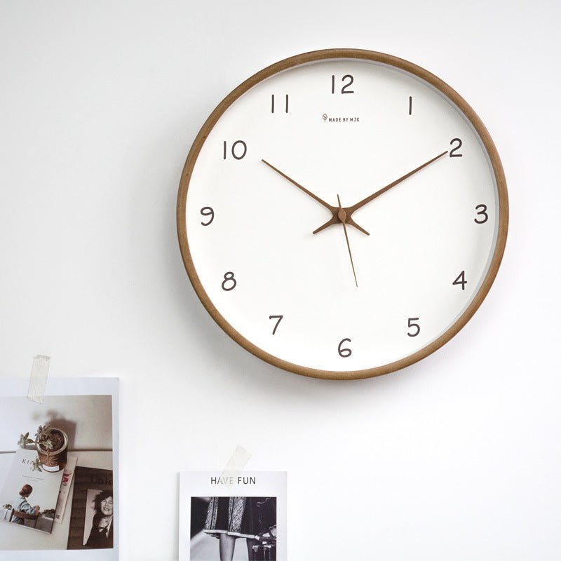 BowLift | WOODHAVEN – Solid Wood 10-Inch Silent Analogue Wall Clock
