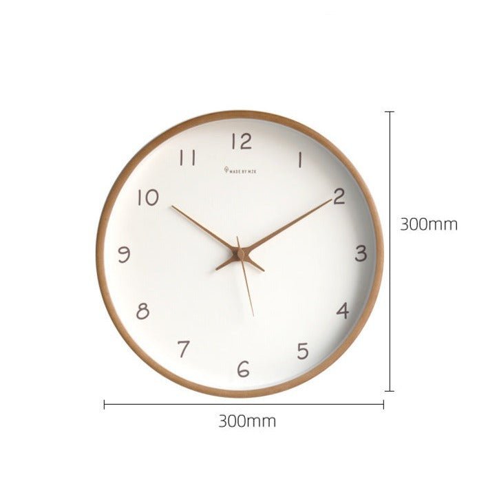 BowLift | WOODHAVEN – Solid Wood 10-Inch Silent Analogue Wall Clock
