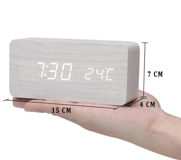 BowLift | AMBIWOOD – Voice-Controlled LED Clock with Minimalist Wooden Design