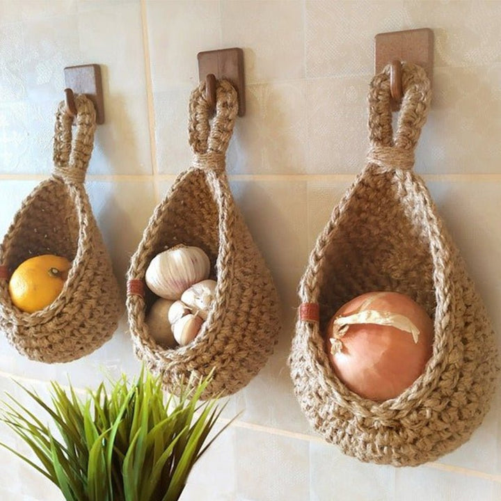 Woven Hanging Storage Baskets Bowlift