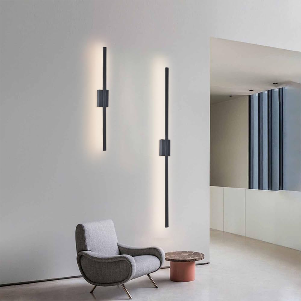 BowLift | Industrial Minimalist Long LED Iron Wall Lights for Contemporary Living Room Décor and Stylish Illumination