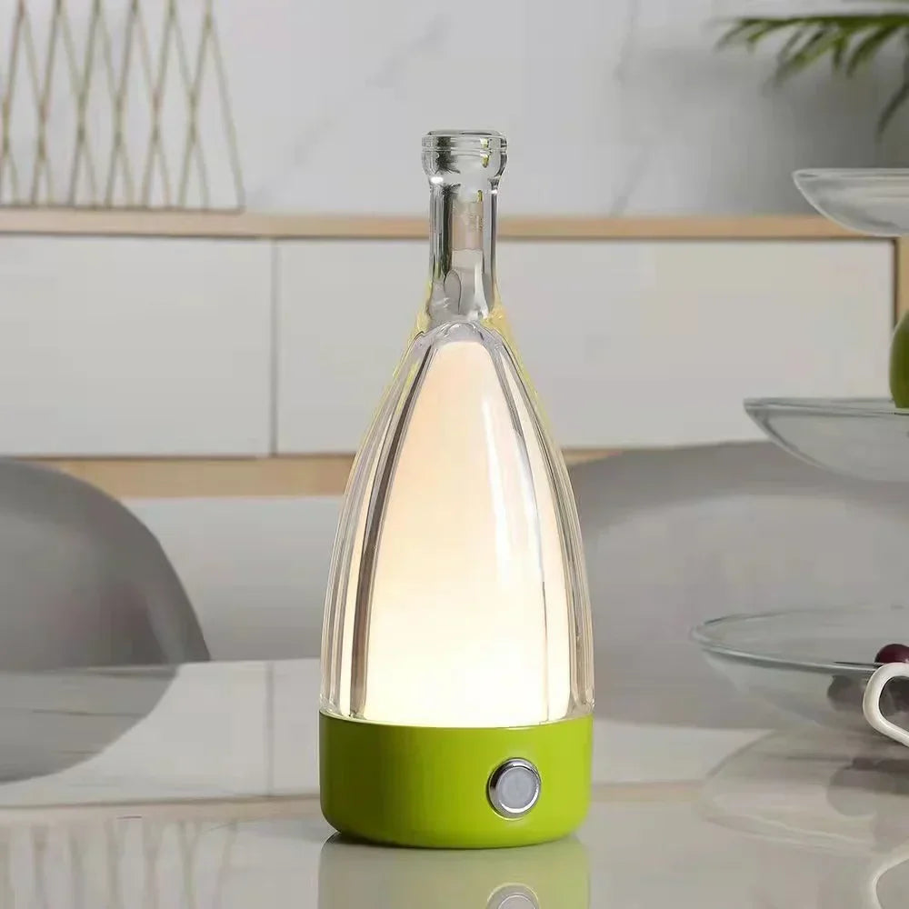 BowLift | Stylish wine bottle table lamp - Rechargeable with dimmable light