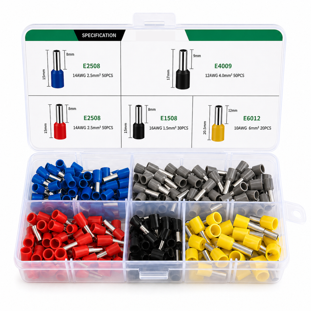 End sleeves crimping tool set with cable lugs | Bowlift