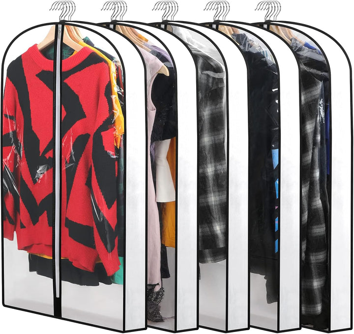 PEVA Garment Cover Set – 24-Pack Hanging Garment Covers in 3 Sizes | Bowlift