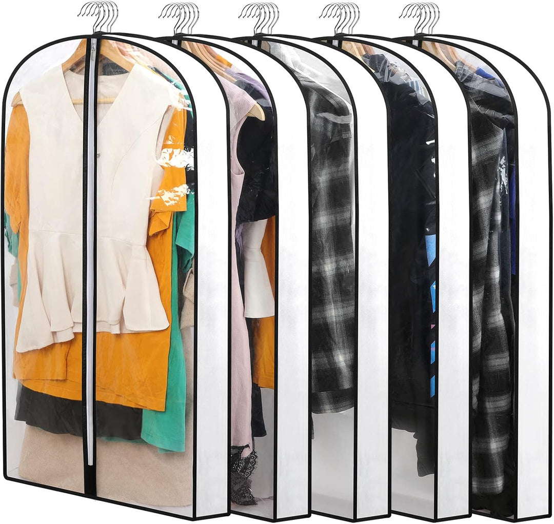 PEVA Garment Cover Set – 24-Pack Hanging Garment Covers in 3 Sizes | Bowlift