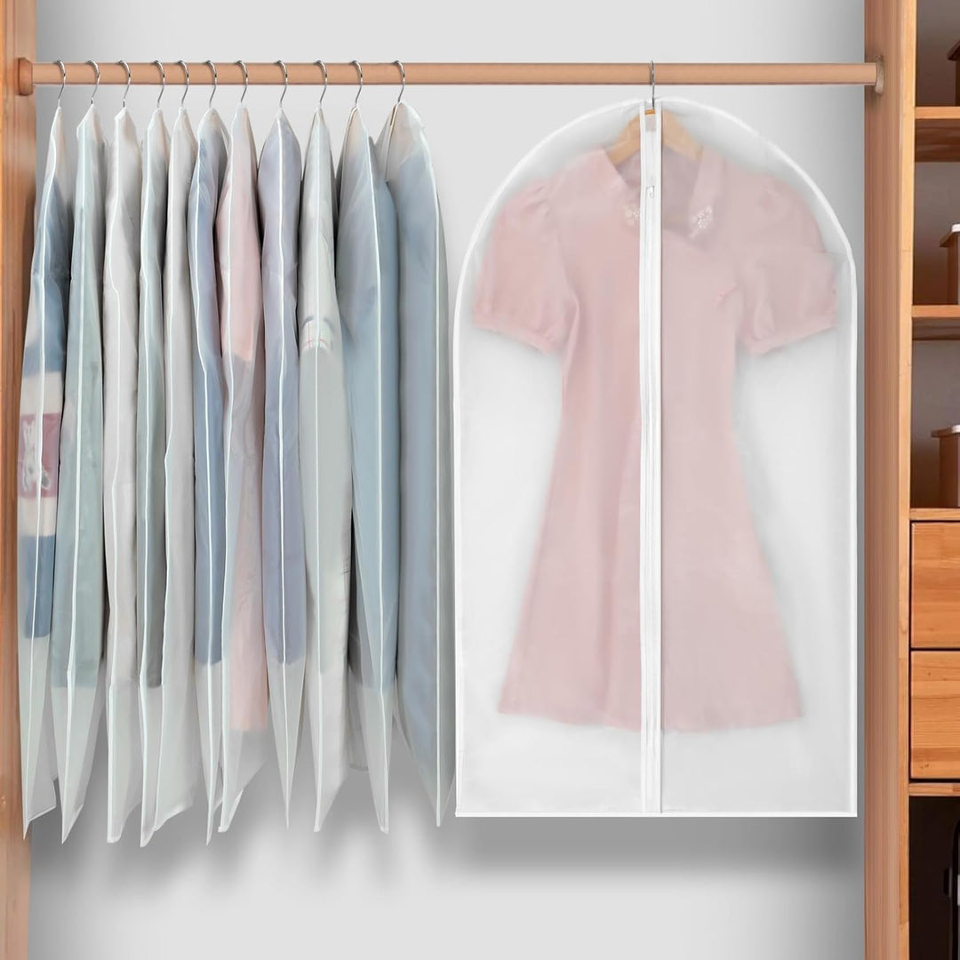PEVA Garment Cover Set – 24-Pack Hanging Garment Covers in 3 Sizes | Bowlift