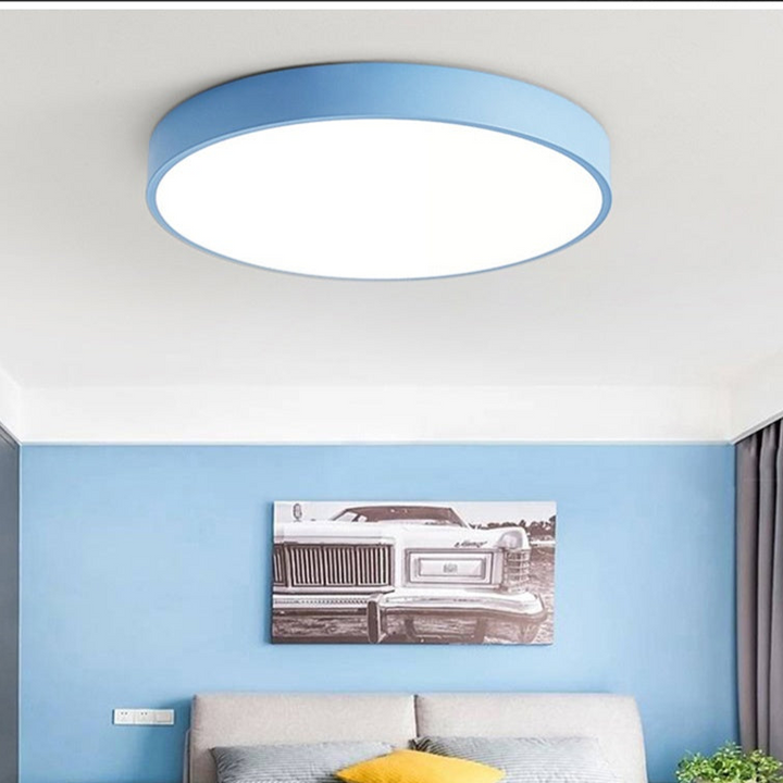 BowLift | Nordic Wooden Circular Ceiling Light Fixture for Macaroon Style Home Decor & Ambient Lighting