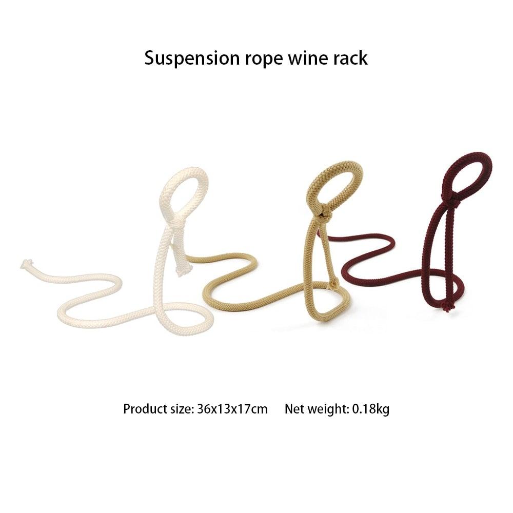 BowLift | Zigzag Bottle Holder - Hanging Rope Wine Rack