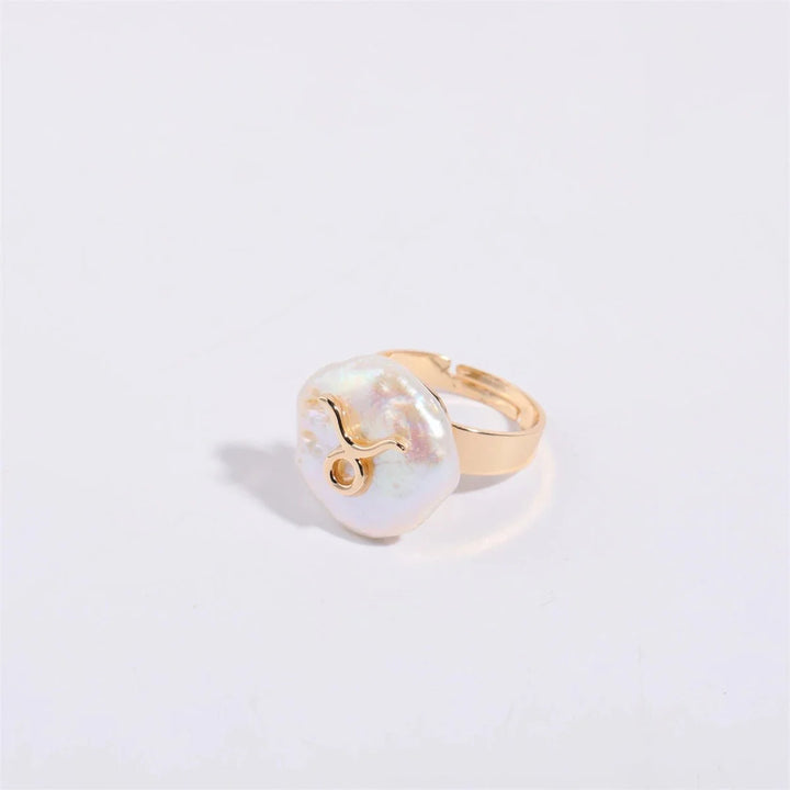 BowLift | Zodiac Sign Large Pearl Statement Ring