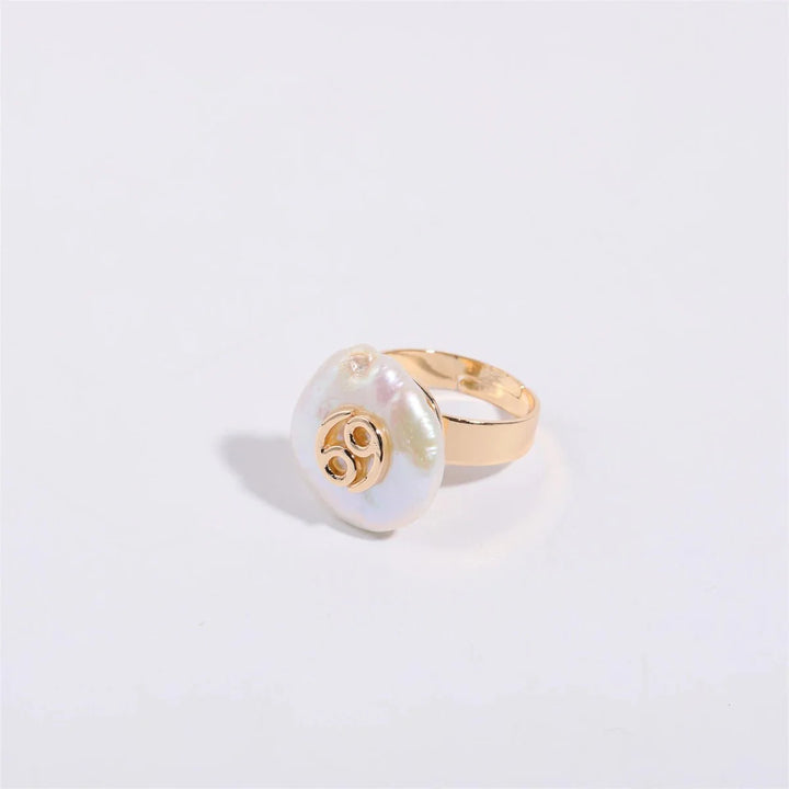 BowLift | Zodiac Sign Large Pearl Statement Ring