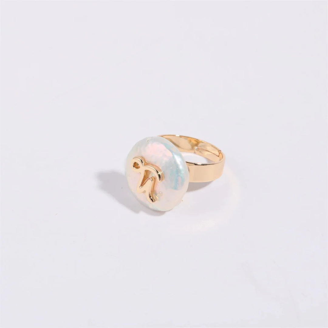 BowLift | Zodiac Sign Large Pearl Statement Ring